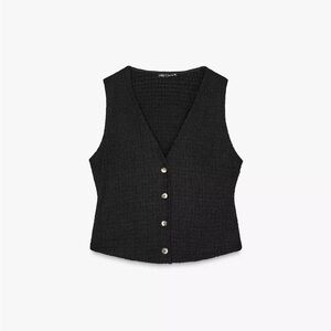 NWT Zara Structured Vest Top Sleeveless Vest